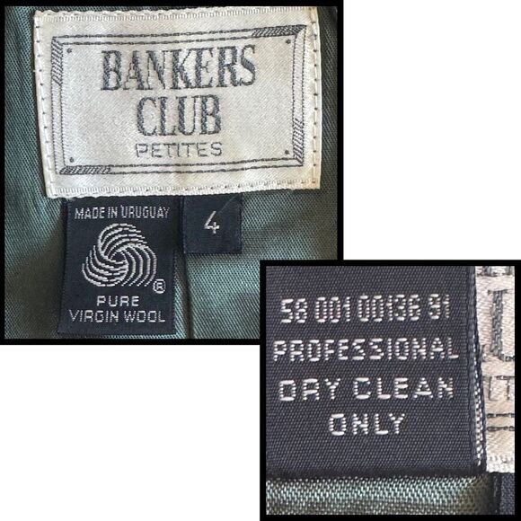 Bankers Club Blazer Womens Size 4 Petites Red Gray Plaid Checks Long‎ Sleeves - Picture 9 of 9